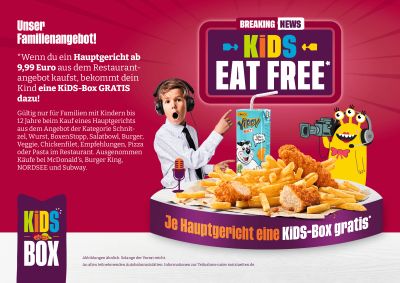 Tank & Rast – Aktion „KiDS eat free!“ ist im Sommer zurück