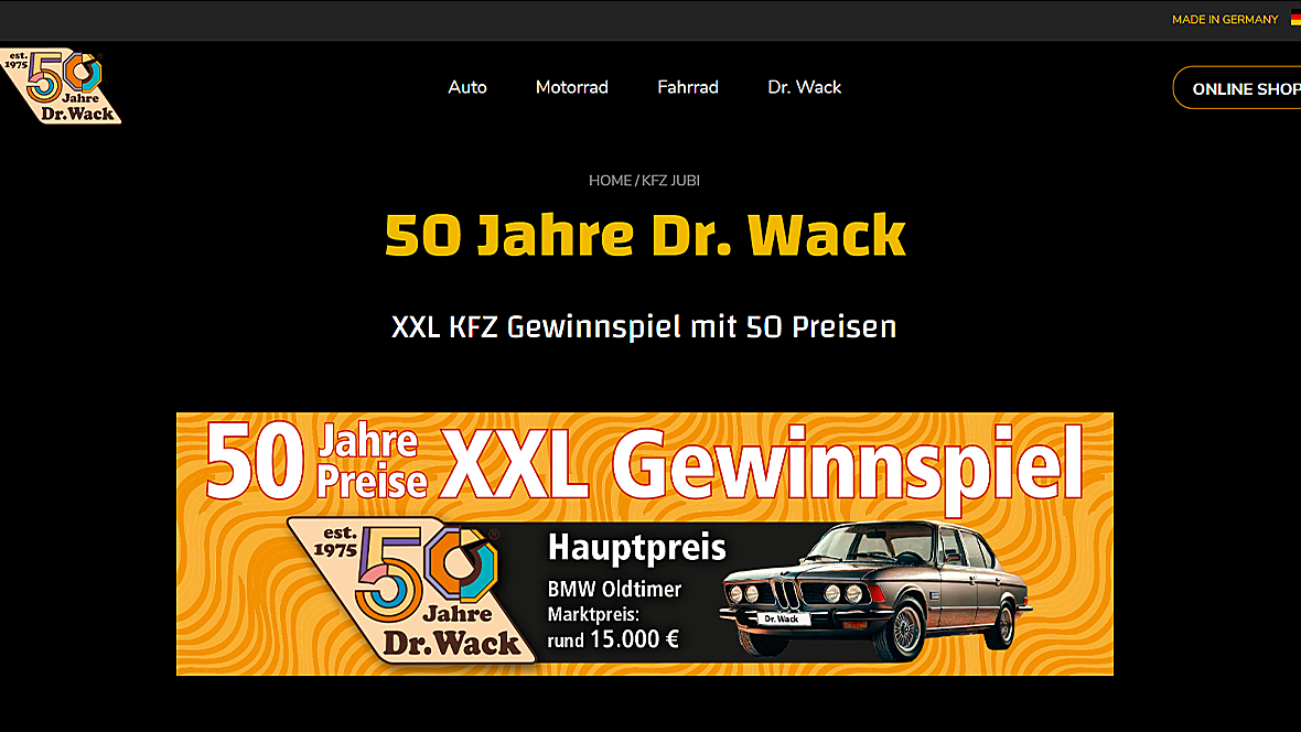 50 Jahre Dr. Wack: Jubiläumsaktion und Gewinnspiel