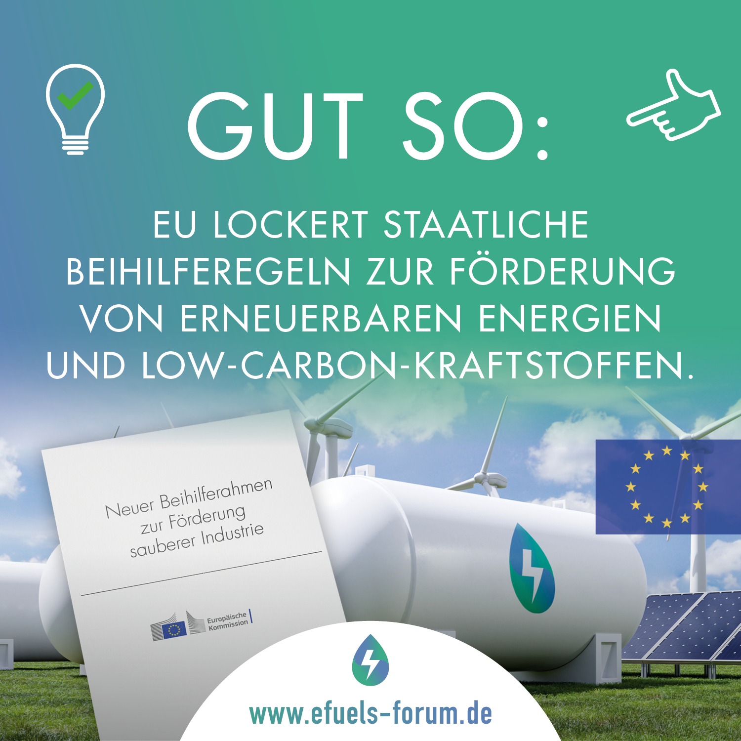 Verbesserte EU Rahmenbedingungen für Unterstützung von eFuels