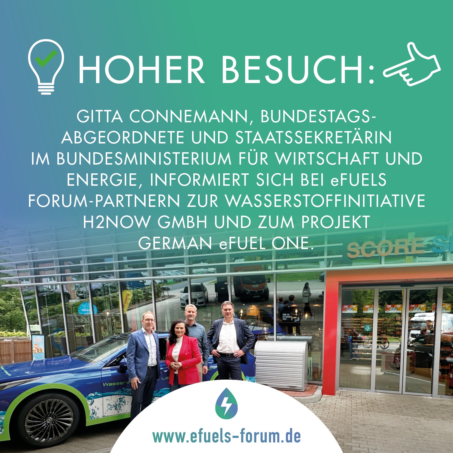 Gitta Connemann informiert sich zu German eFuel One und H2NOW