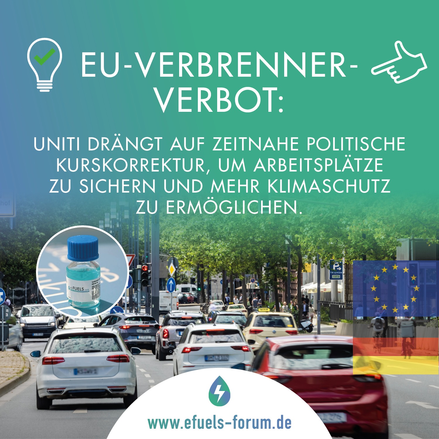 EU-Verbrennerverbot: UNITI fordert dringend politischen Kurswechsel