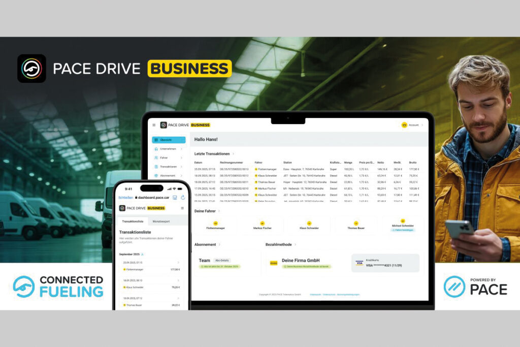 Web-Basiertes Dashboard: Pace vereinfacht digitales Flottenmanagment