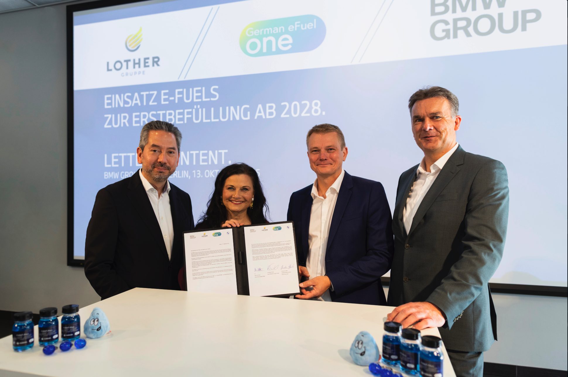 BMW Group, LOTHER und German eFuel One unterzeichnen LOI zur Nutzung von eFuels als First-Fill