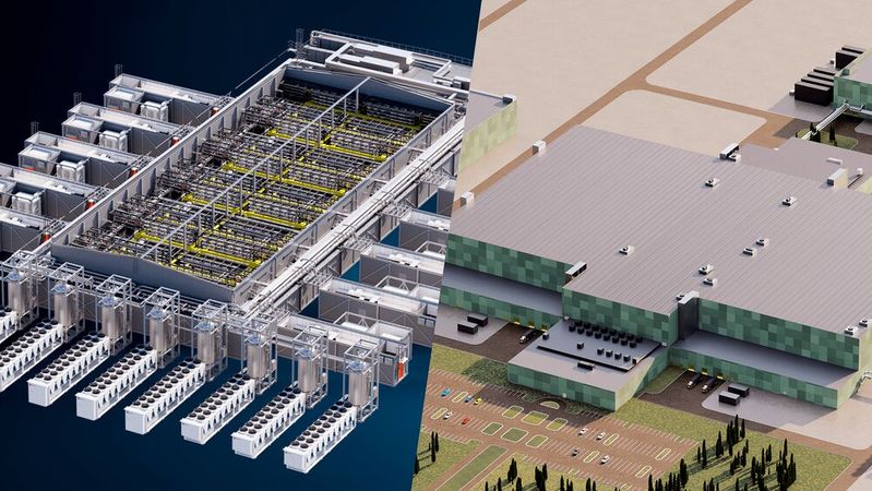 Gigawatt-KI-Datacenter mit Nvidia-Blaupause und Vertiv-Designs