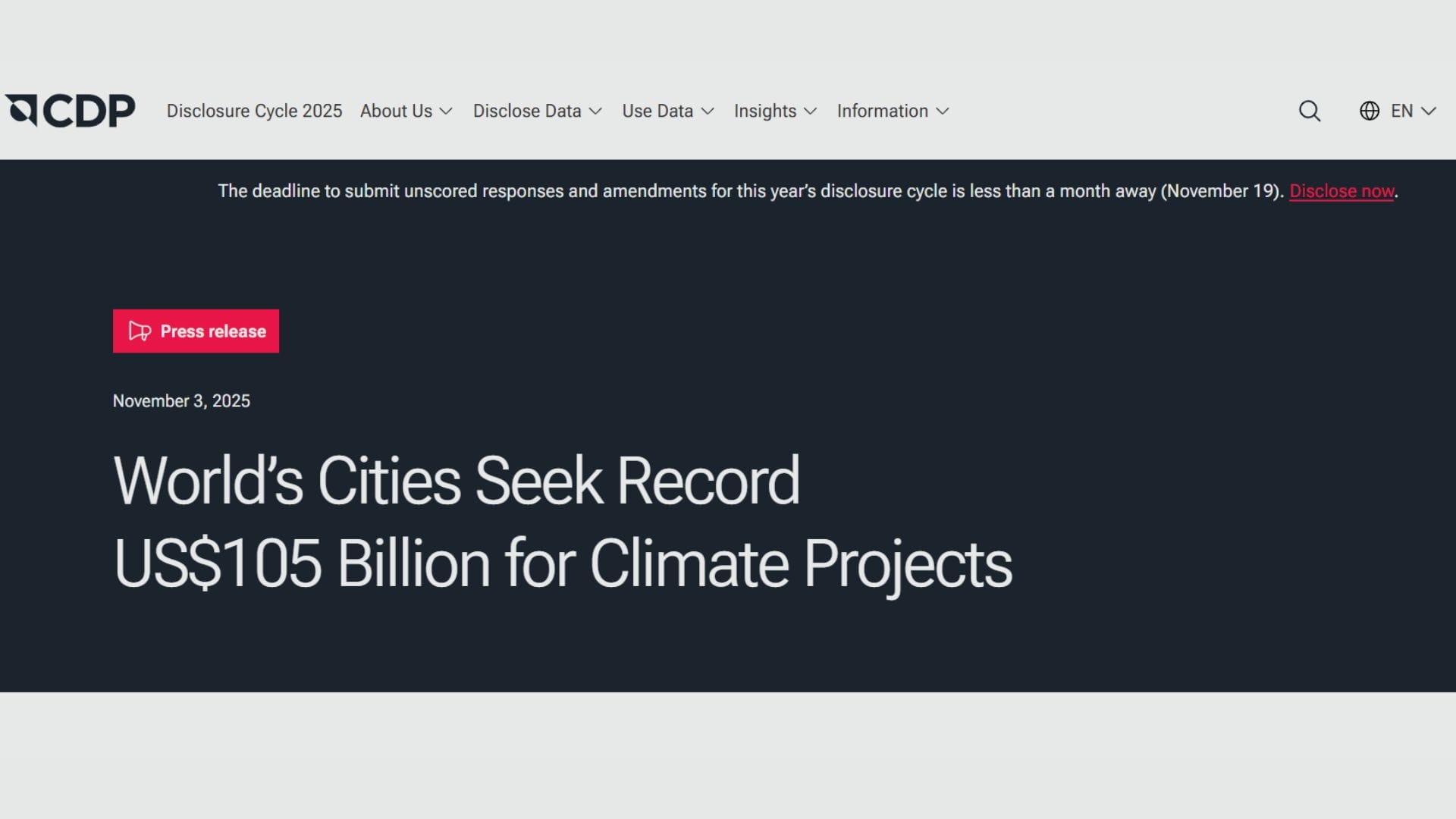 Cities Face $105 Billion Funding for Climate Resilience: CDP Finds