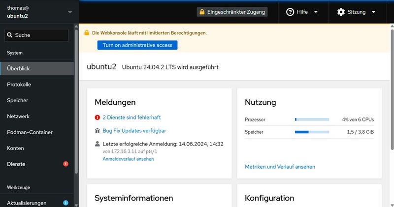 Grafische Kontrolle für heterogene Admin-Teams im Cockpit