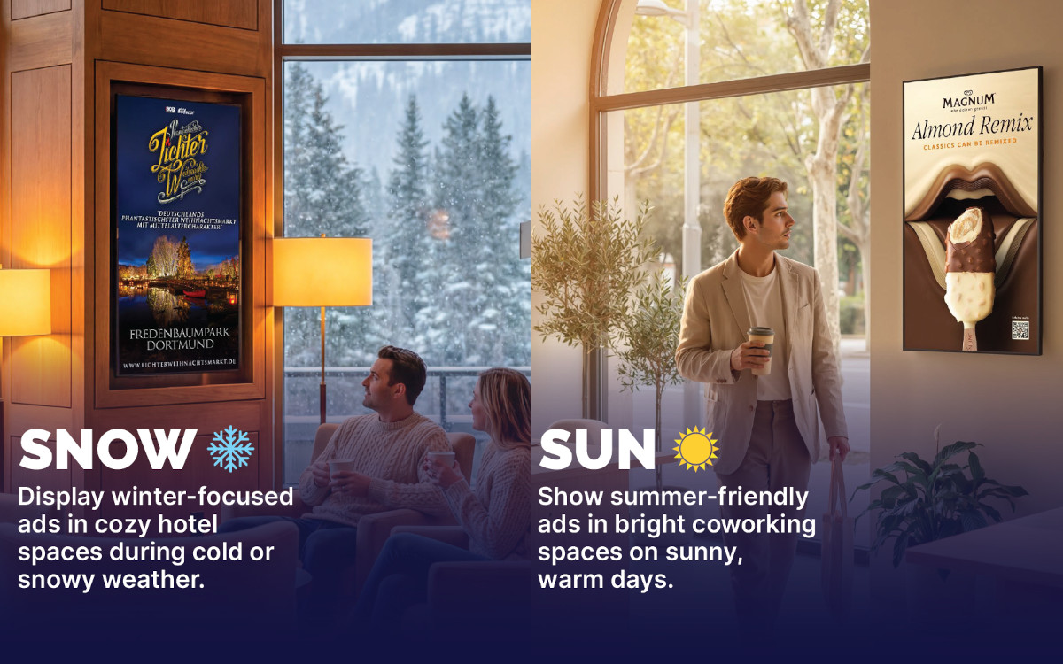 DooH: Framen integriert Wetter-Targeting