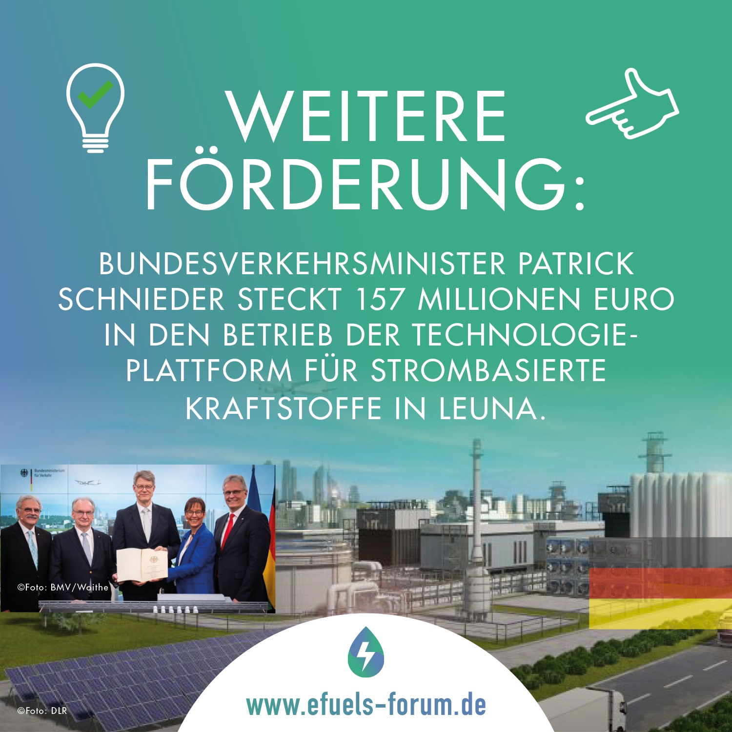Schnieder fördert Betrieb der Technologieplattform für strombasierte Kraftstoffe in Leuna
