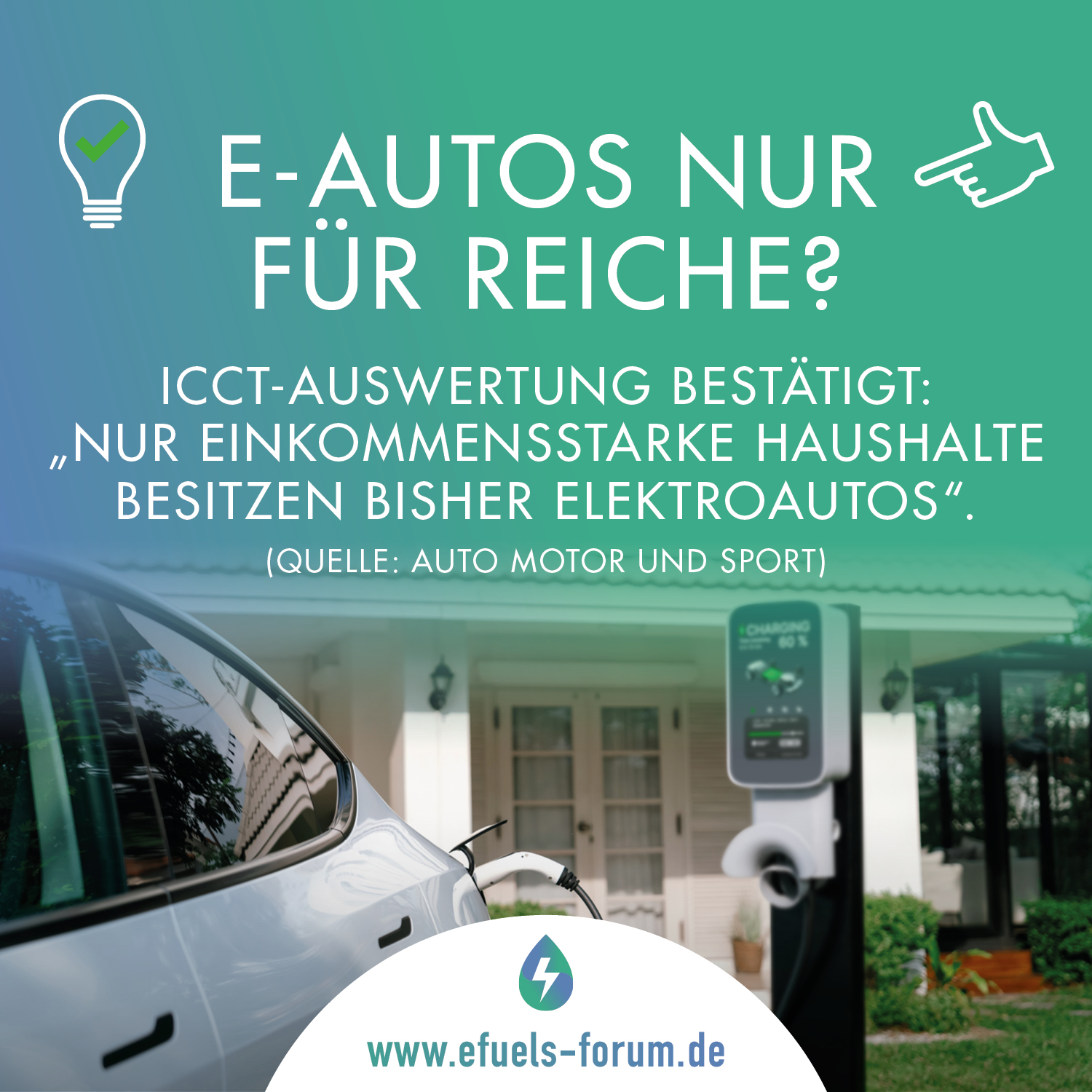 ICCT bestätigt: „Nur einkommensstarke Haushalte besitzen bisher Elektroautos.“