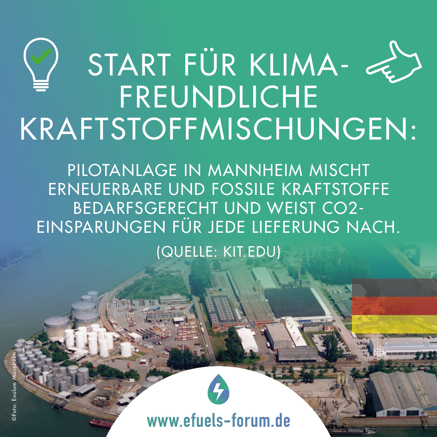 Start für klimafreundlichere Kraftstoffmischungen in Mannheim