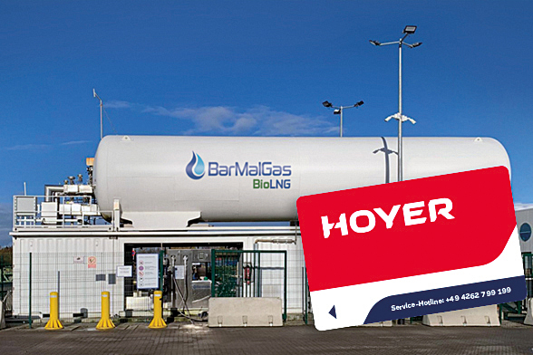Hoyer kooperiert mit BarMalGas – Akzeptanznetz der Hoyer Card bei 140 LNG-Stationen