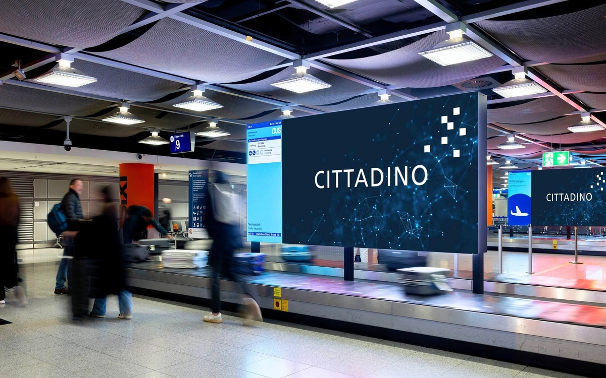 Airport Düsseldorf: Cittadino installiert 18 LED-DooH-Walls