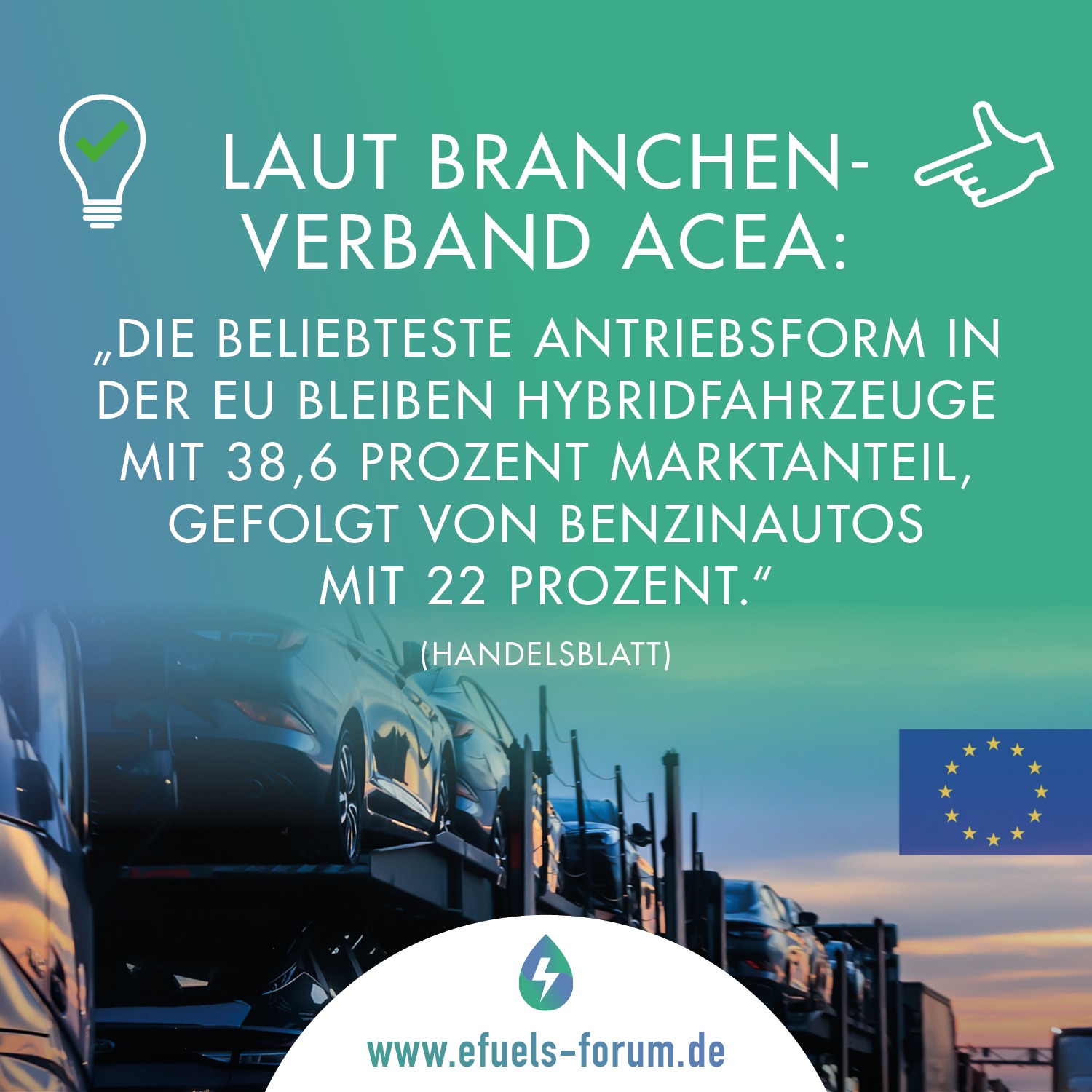 Branchenverband Acea: Hybridfahrzeuge bleiben in der EU die beliebteste Antriebsform